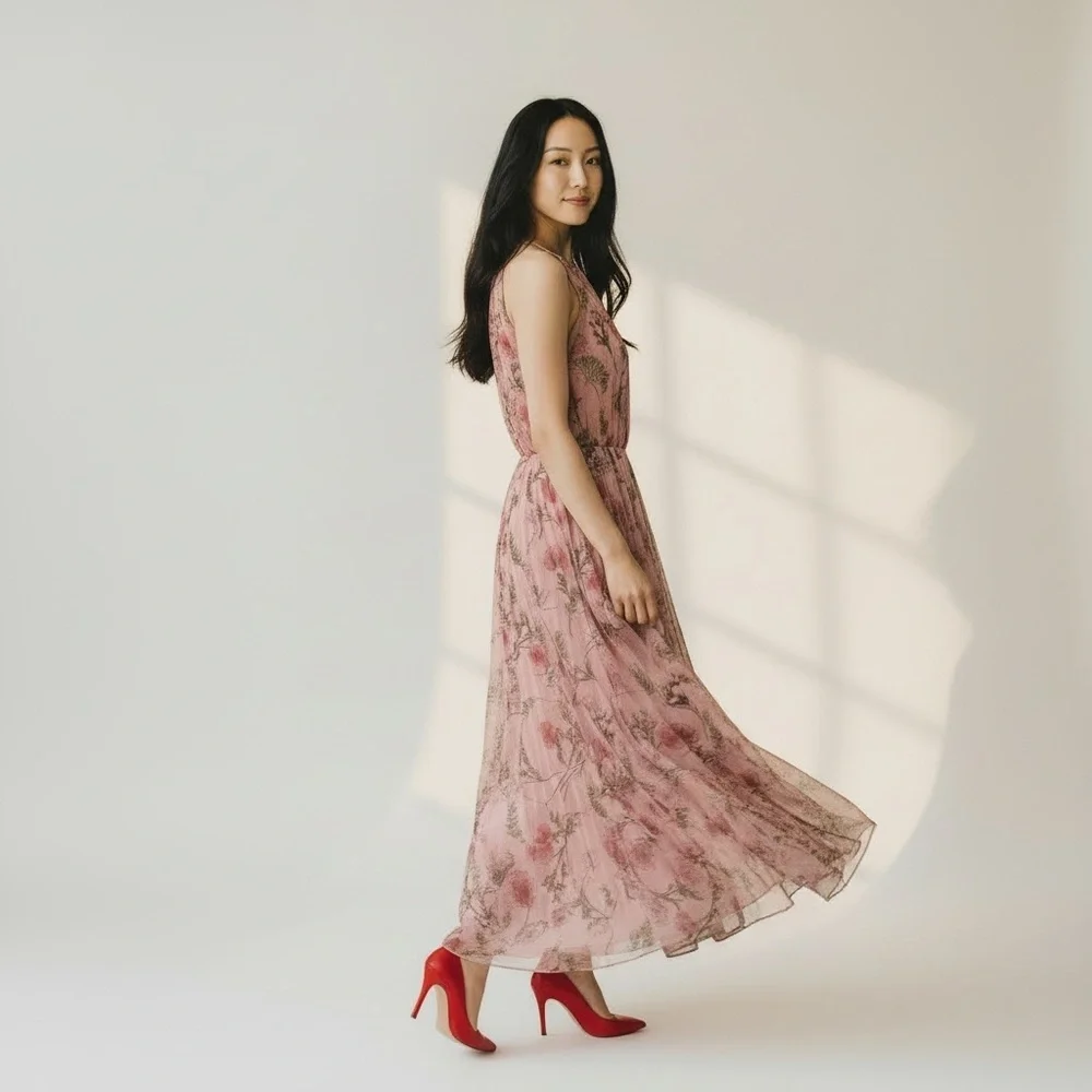 Lovely Grace Floral Halter Maxi Dress - Picture 8 of 8